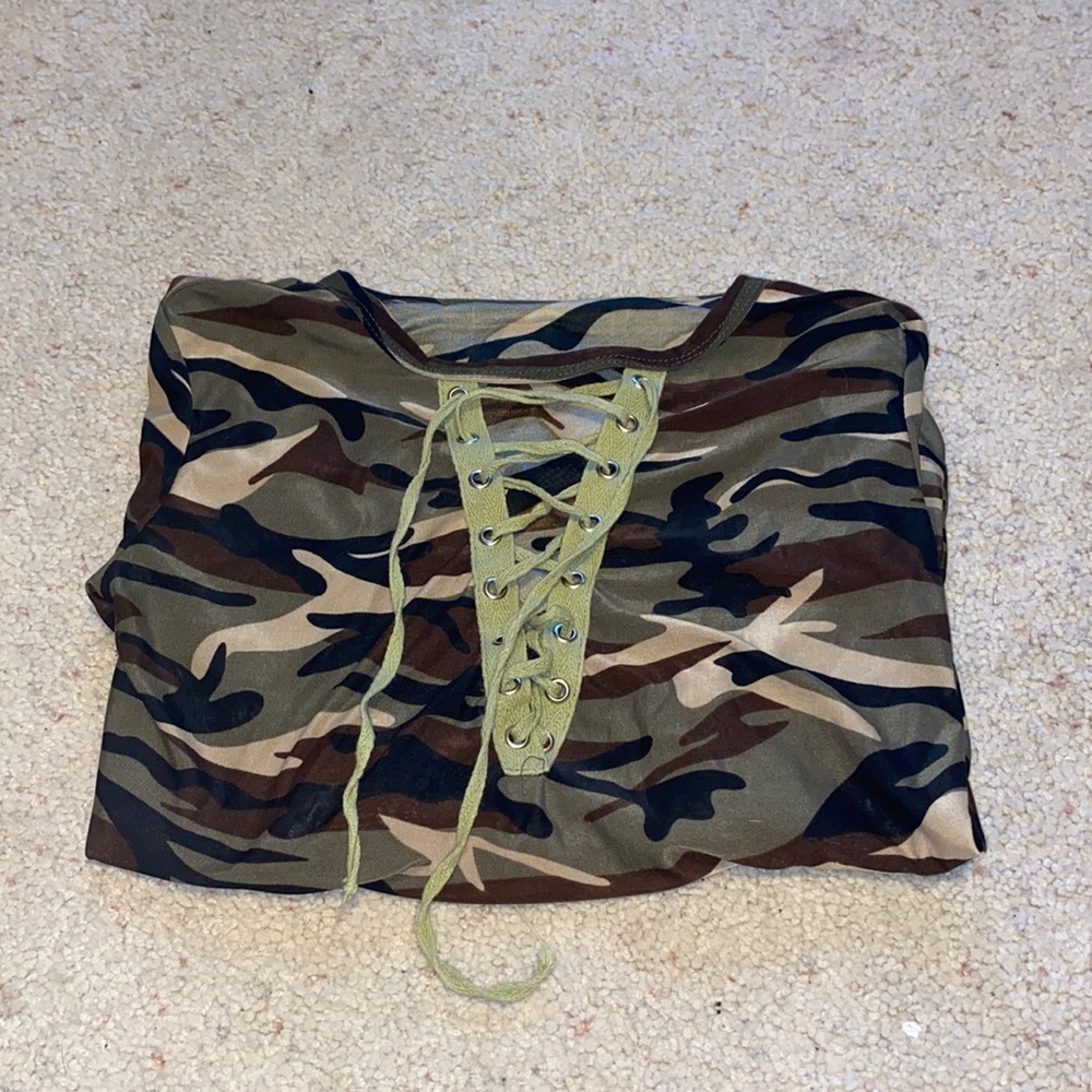 Camo Silk Long Sleeve